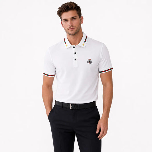 Check-Collar Polo Shirt
