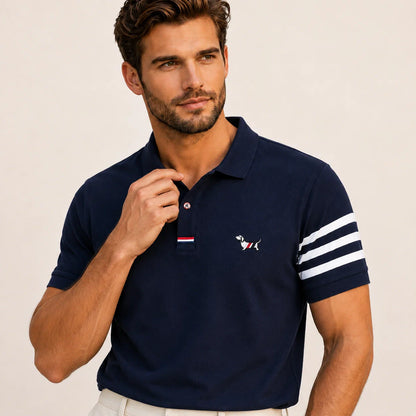 Arm-Stripe Polo Shirt