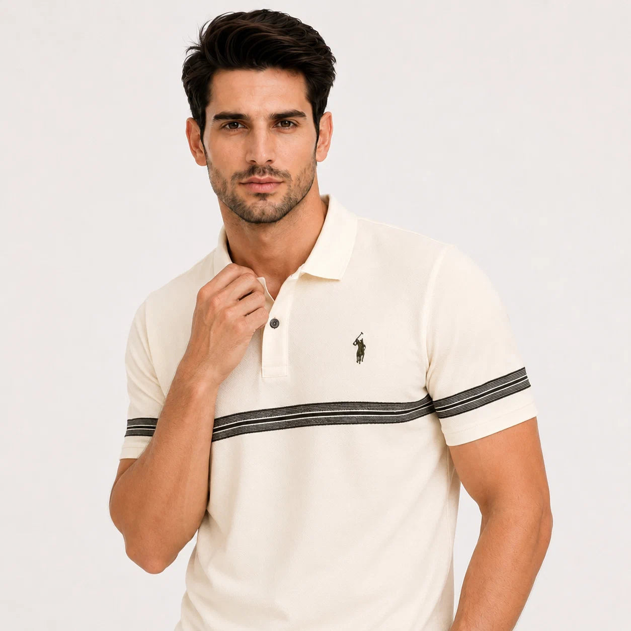 Chest Band Polo Shirt