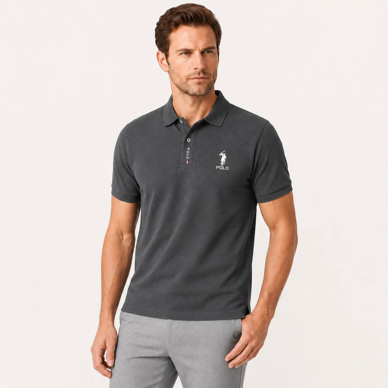 Minimal Logo Polo Shirt