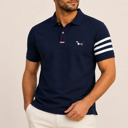 Arm-Stripe Polo Shirt