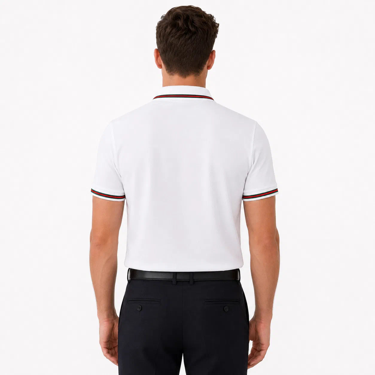 Check-Collar Polo Shirt