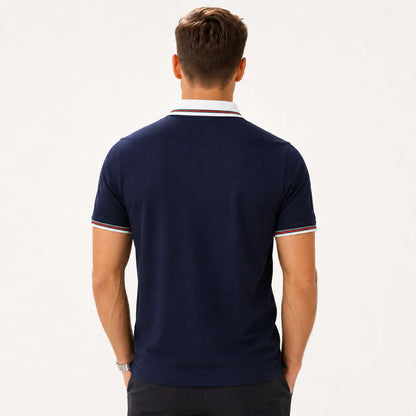 Embroidered Bee Collar Polo