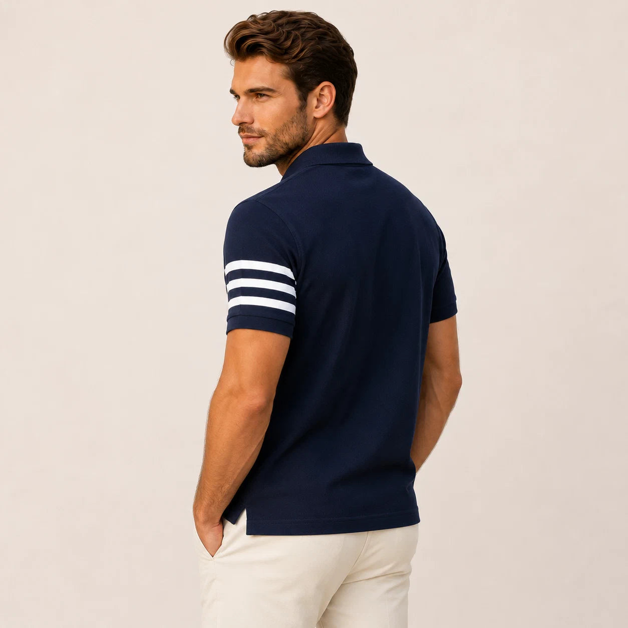 Arm-Stripe Polo Shirt