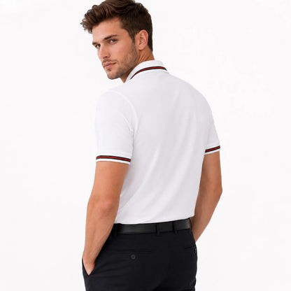 Check-Collar Polo Shirt